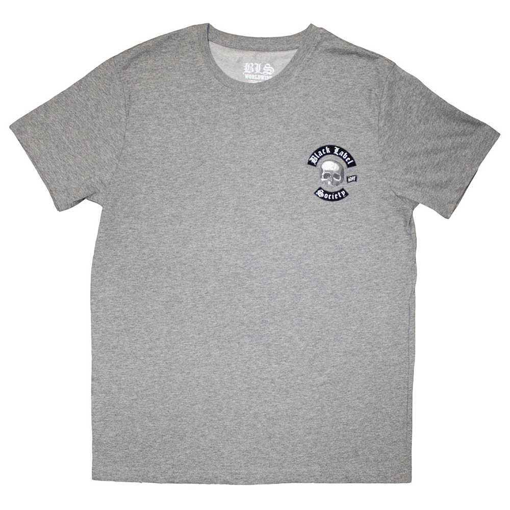Black Label Society - Mini Skull Logo Mens Tshirt - Grey